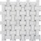 Apollo Tile Sample, Carrara & Bardiglio Basket Weave 12"x12" Marble Mosaic Tile APLSE99B10EC45 Sample - alternate 2